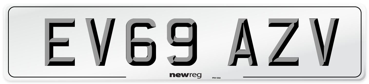 EV69 AZV Number Plate from New Reg